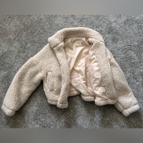 Cream Sherpa Jacket - Picture 2 of 3